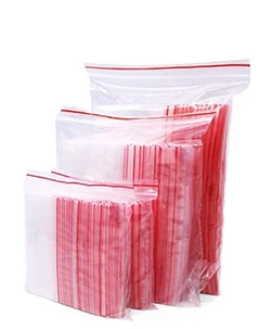 Resealable ziplock bags in assorted sizes